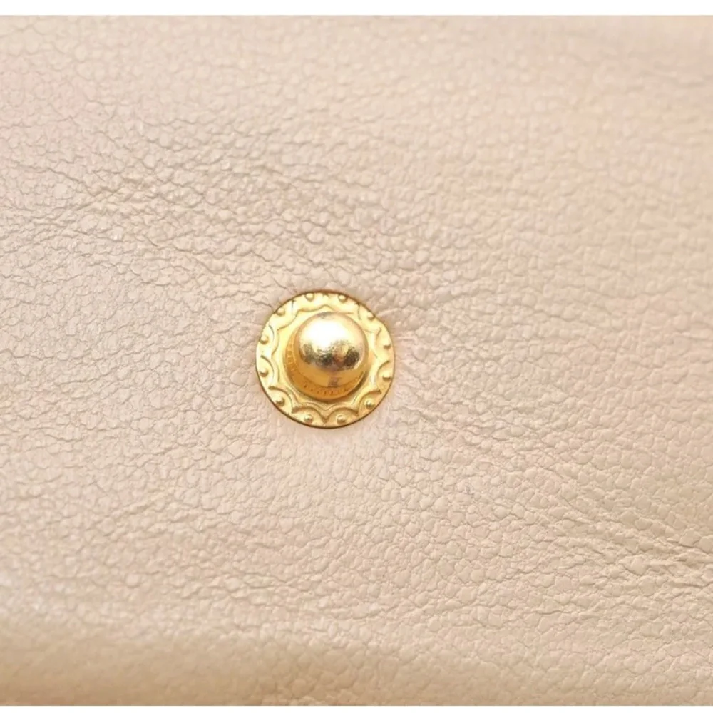 CHANEL Calf Skin Matelasse Vintage Pouch Purse Beige - Picture 15 of 16
